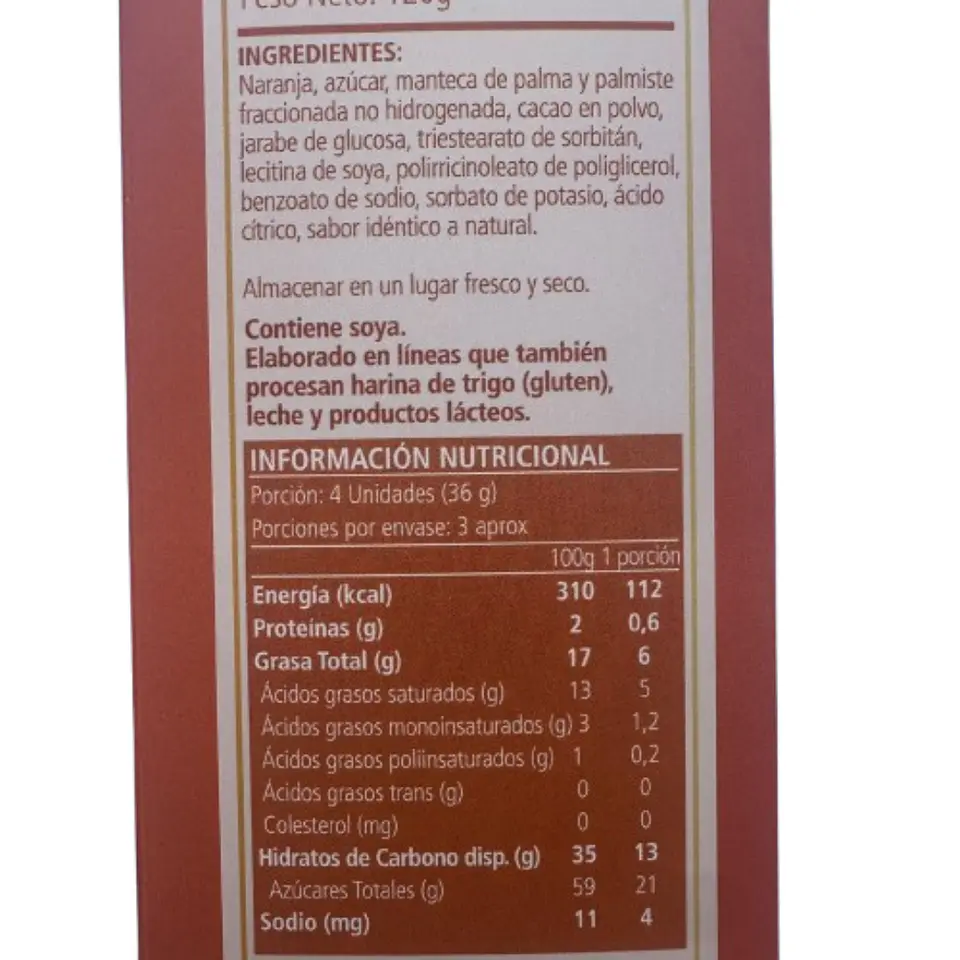 Pack 3 Naranjitas Bañadas en Chocolate Merello 120g 3