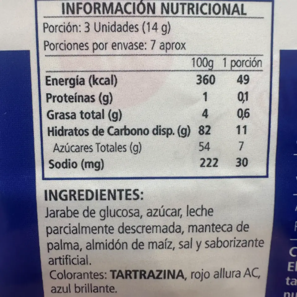 Pack 5 Calugas Toffee Merello 100g 3