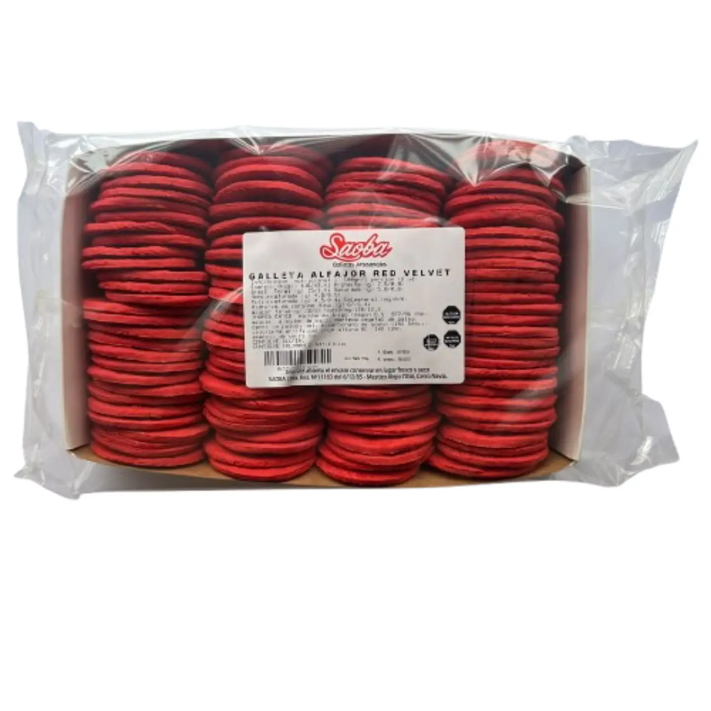 Galletas Tapas De Alfajor Red Velvet Saoba 100un 1
