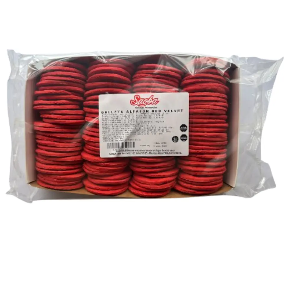 Galletas Tapas De Alfajor Red Velvet Saoba 100un 1