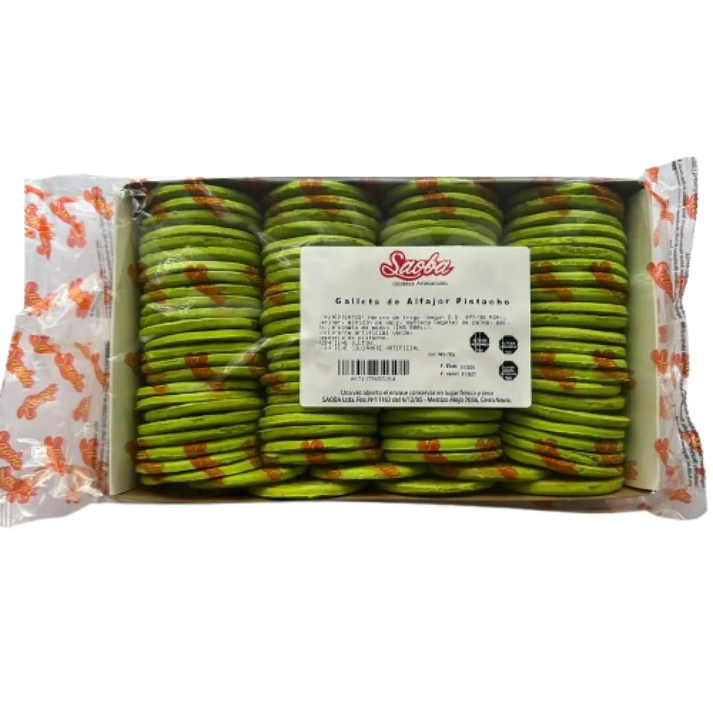 Galletas Tapas De Alfajor Pistacho Saoba 100un 1