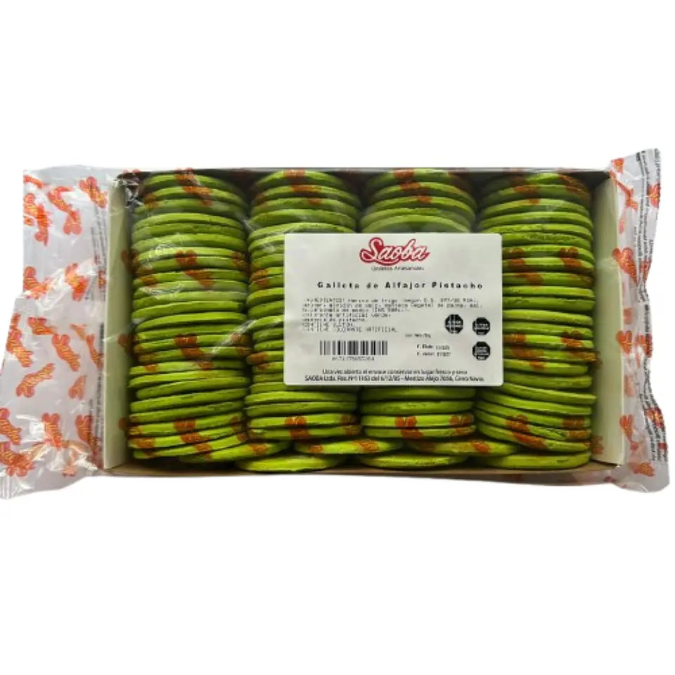 Galletas Tapas De Alfajor Pistacho Saoba 100un 1