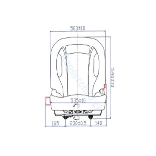 Asiento grua horquilla c/suspe (alt toyota) - Image 3