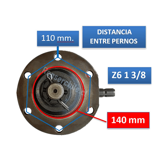 Caja desmalezadora  1:1,5   de 90  hp - Image 3