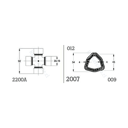 Cardan  b6 lc1300 mm   z6   1 3/8