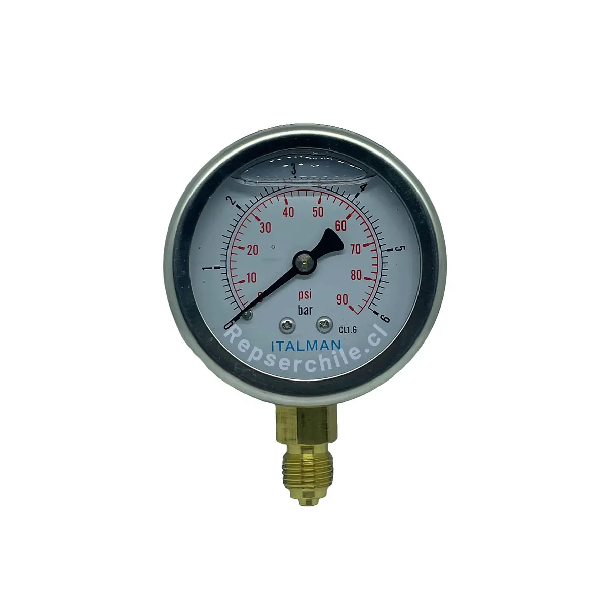 Manometro 0 - 60,0 Bar G 1/4" Assiale 50 Mm Acciaio Inossidabile MM05 - copertina