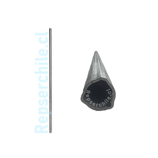 Tubo triangular  b1      interior  26,6x3,5mm. xmetro