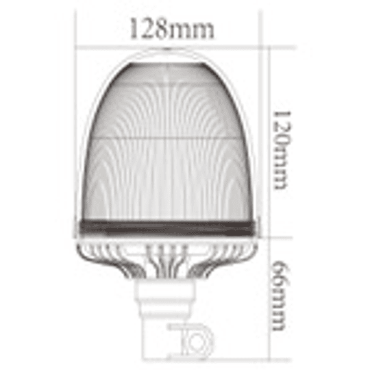 Baliza para soporte led ambar  12v/24volt - Image 2