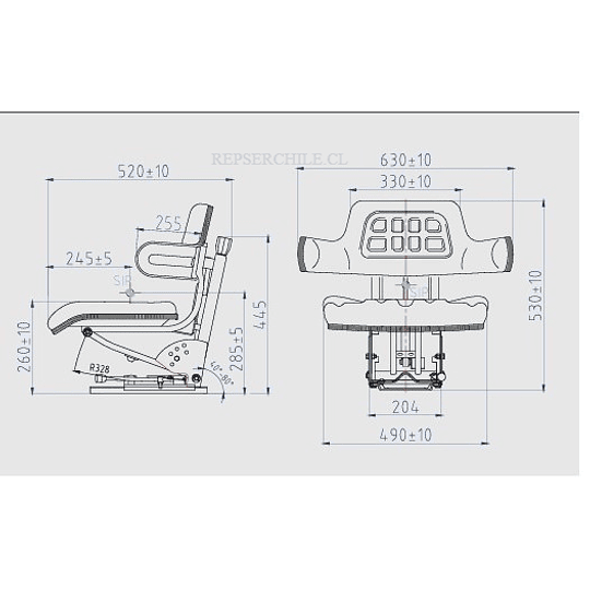 ASIENTO UNIVERSAL  ANG.  VAR. YY08 NEGRO - Image 3