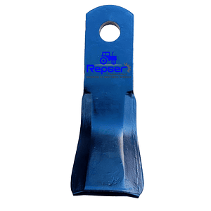 CUCHILLA CURVA TRITURADORA 205X75X10 PERF 19 MM