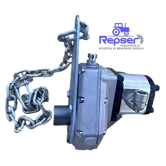 KIT CAJA CON BOMBA CM610 HIDRAULICA PTO CON FLANGE Y CADENA - Image 1
