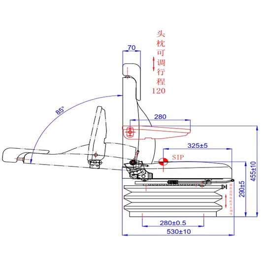 ASIENTO   INDUSTRIAL NEGRO C/SUSP. AIRE YJ03 - Image 4