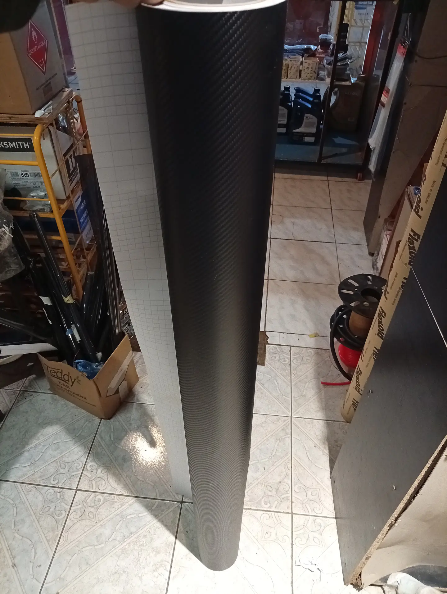 Vinilo fibra de carbono negro 2
