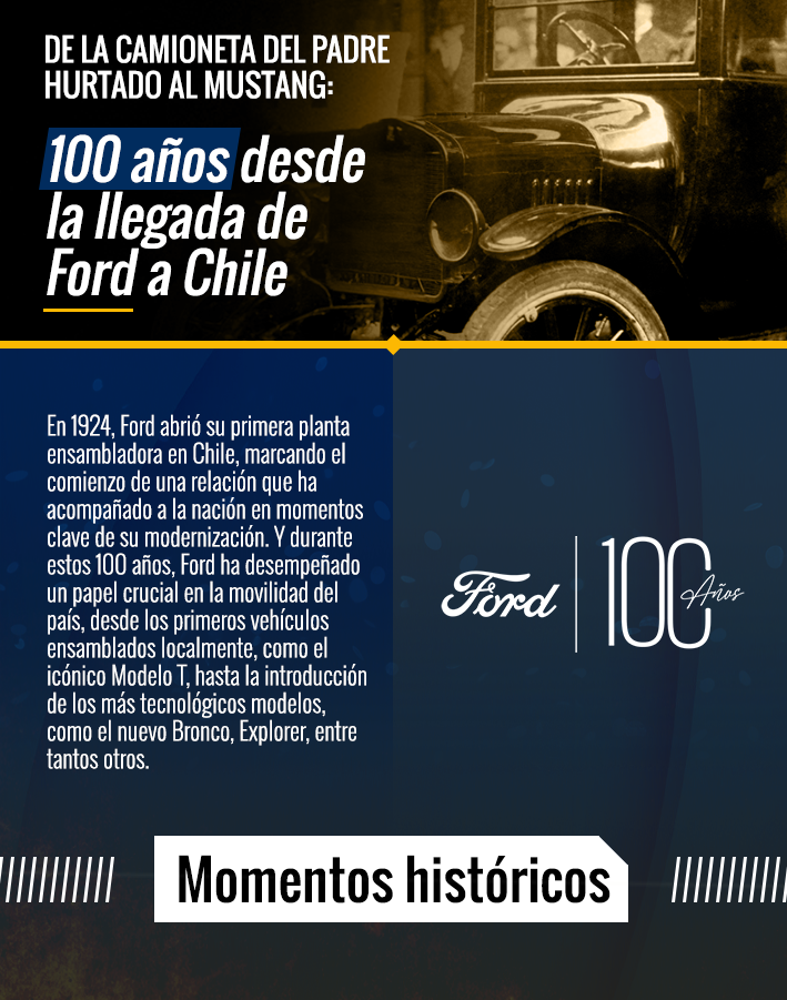 Ford celebra un siglo de presencia en el mercado chileno