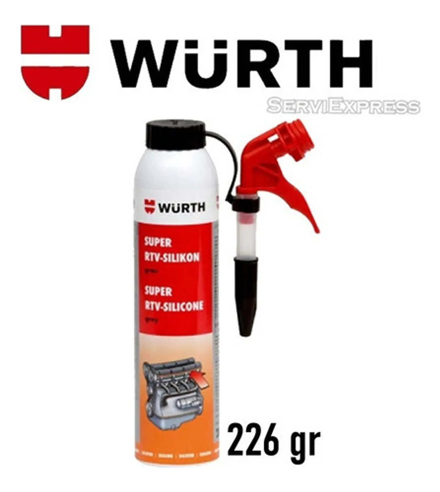 Silicona Super Rtv Gris Wurth 1