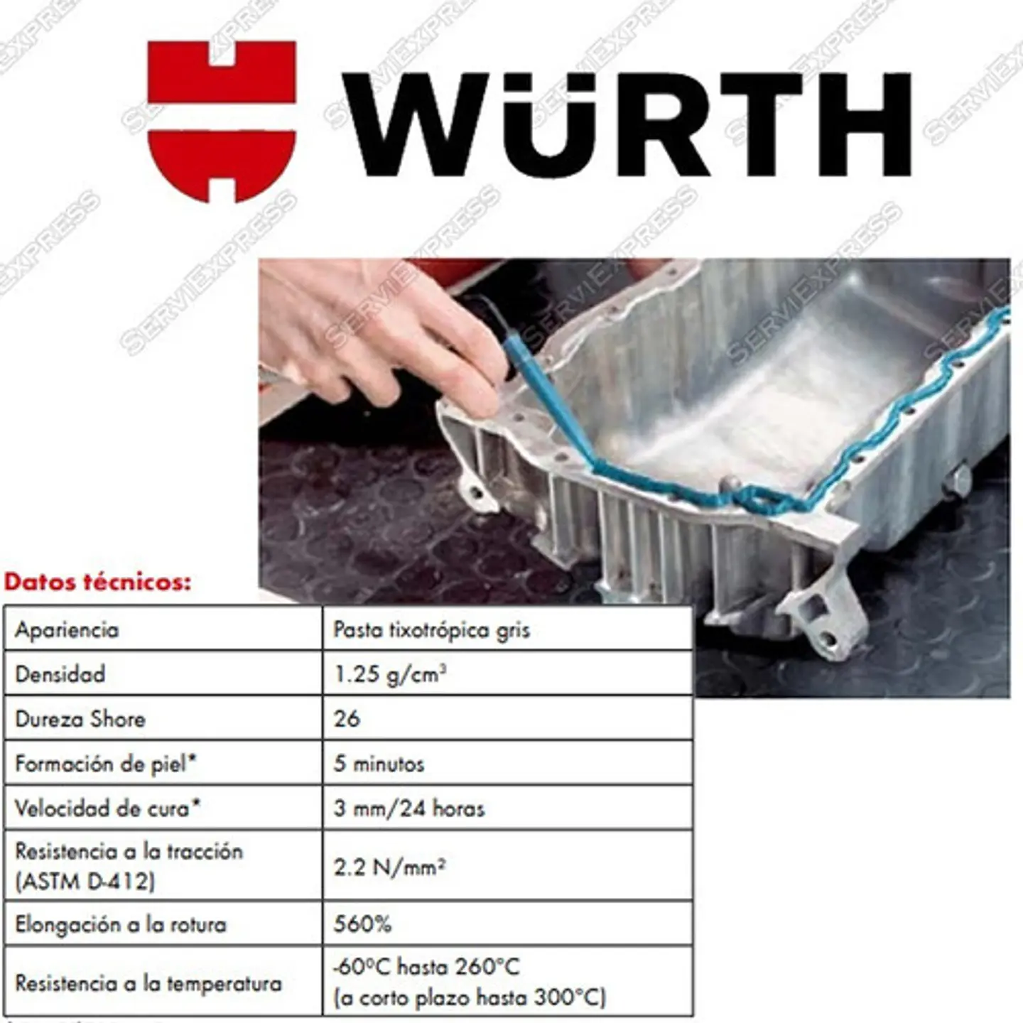Silicona Super Rtv Gris Wurth 2