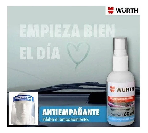 Antiempañante Wurth 60ml Vidrios