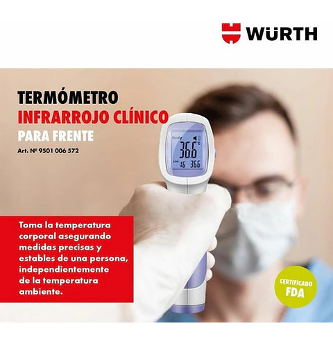Termómetro Infrarrojo Clínico Para Frente Wurth (fda)