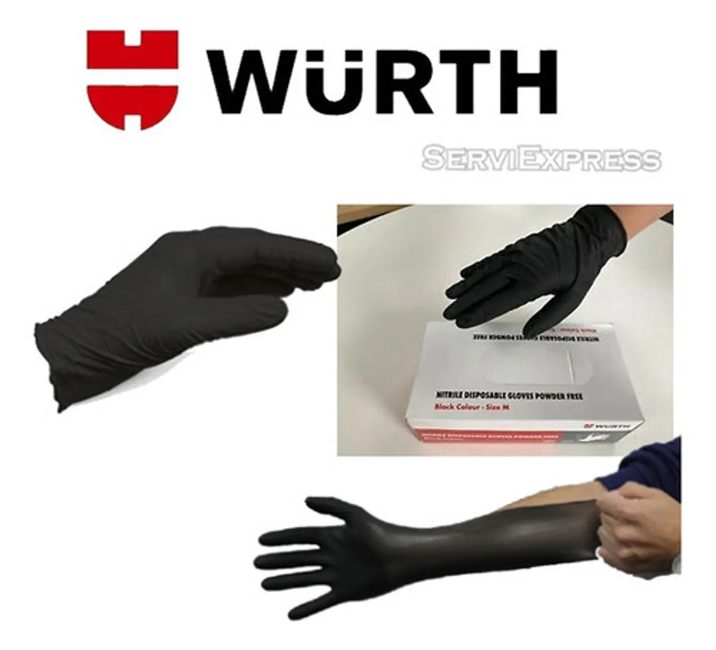 Guantes De Nítrilo Negro 100 Unidades Calidad Alemana 1