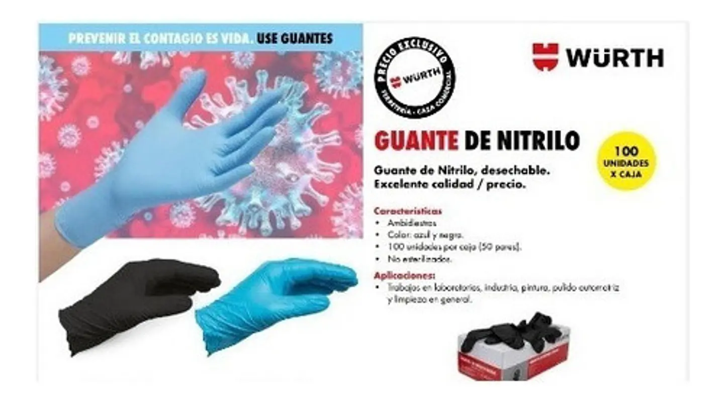 Guantes De Nítrilo Negro 100 Unidades Calidad Alemana 2