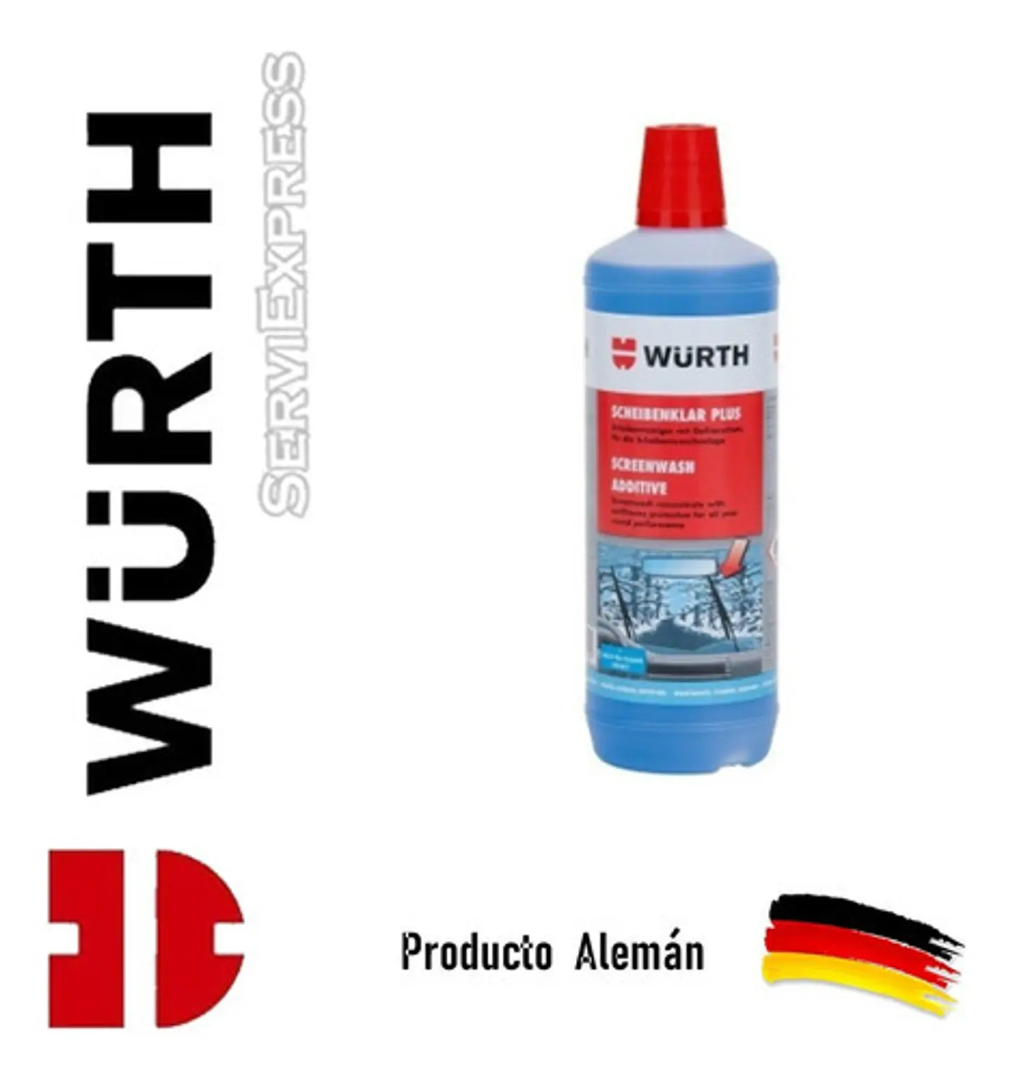 Limpiaparabrisas Plus Concentrado Anticongelante Wurth 1l 1