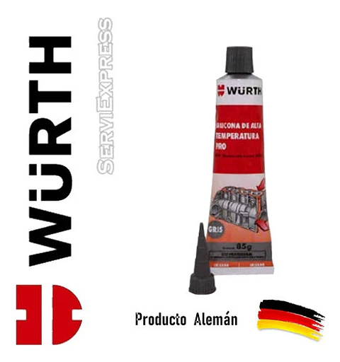Silicona Alta Temperatura 343 ºc Gris 85g Wurth Envio Gratis