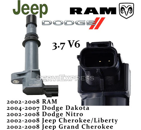Bobina Durango Dakota Cherokee Nitro Ram 3.7 V6 2002 - 2008