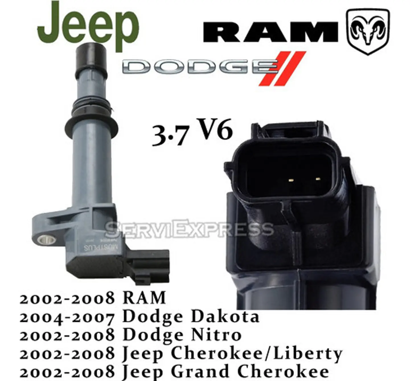 Bobina Durango Dakota Cherokee Nitro Ram 3.7 V6 2002 - 2008 1