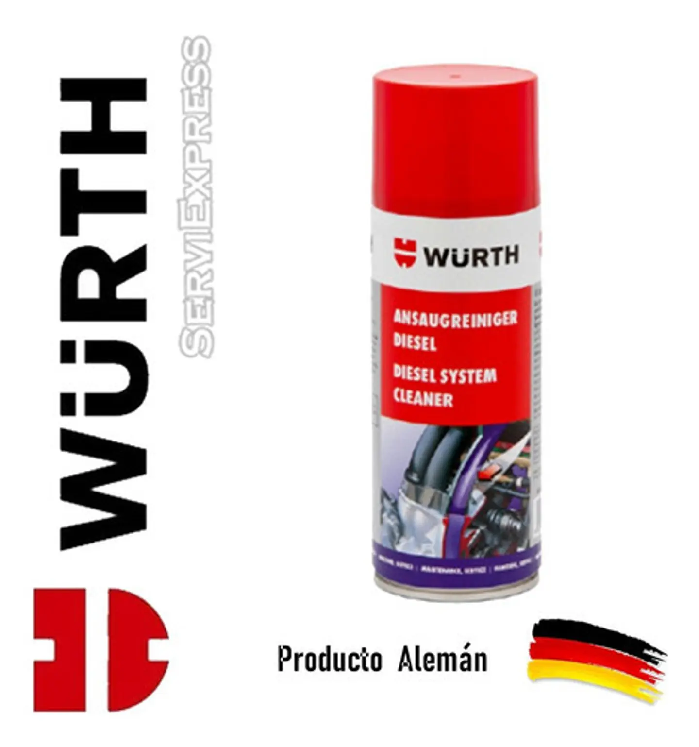 Limpiador Cámara De Combustión Diesel Y Válvula Egr Wurth 1