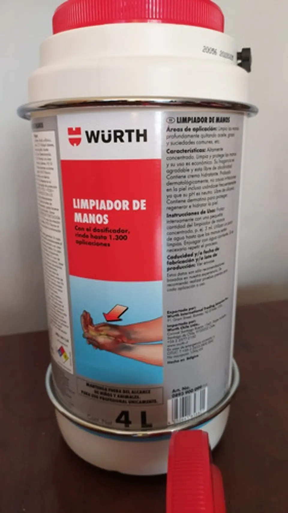 Jabon De Manos 4 Kg  + Dosificado Muro Wurth Concentrado 3