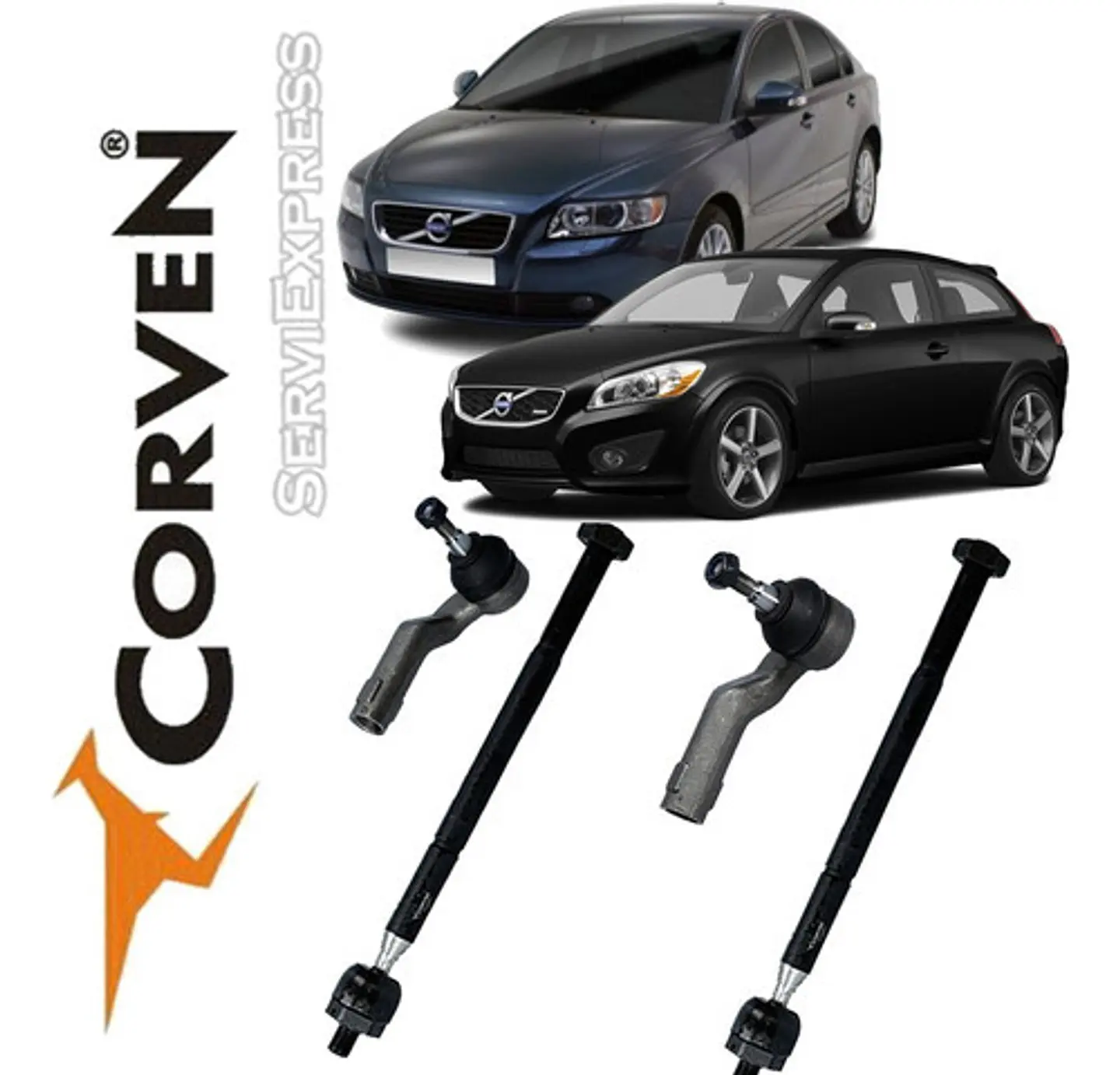 Juego De Terminales Y Axiales Corven Volvo C30 S40 2004-2011 1