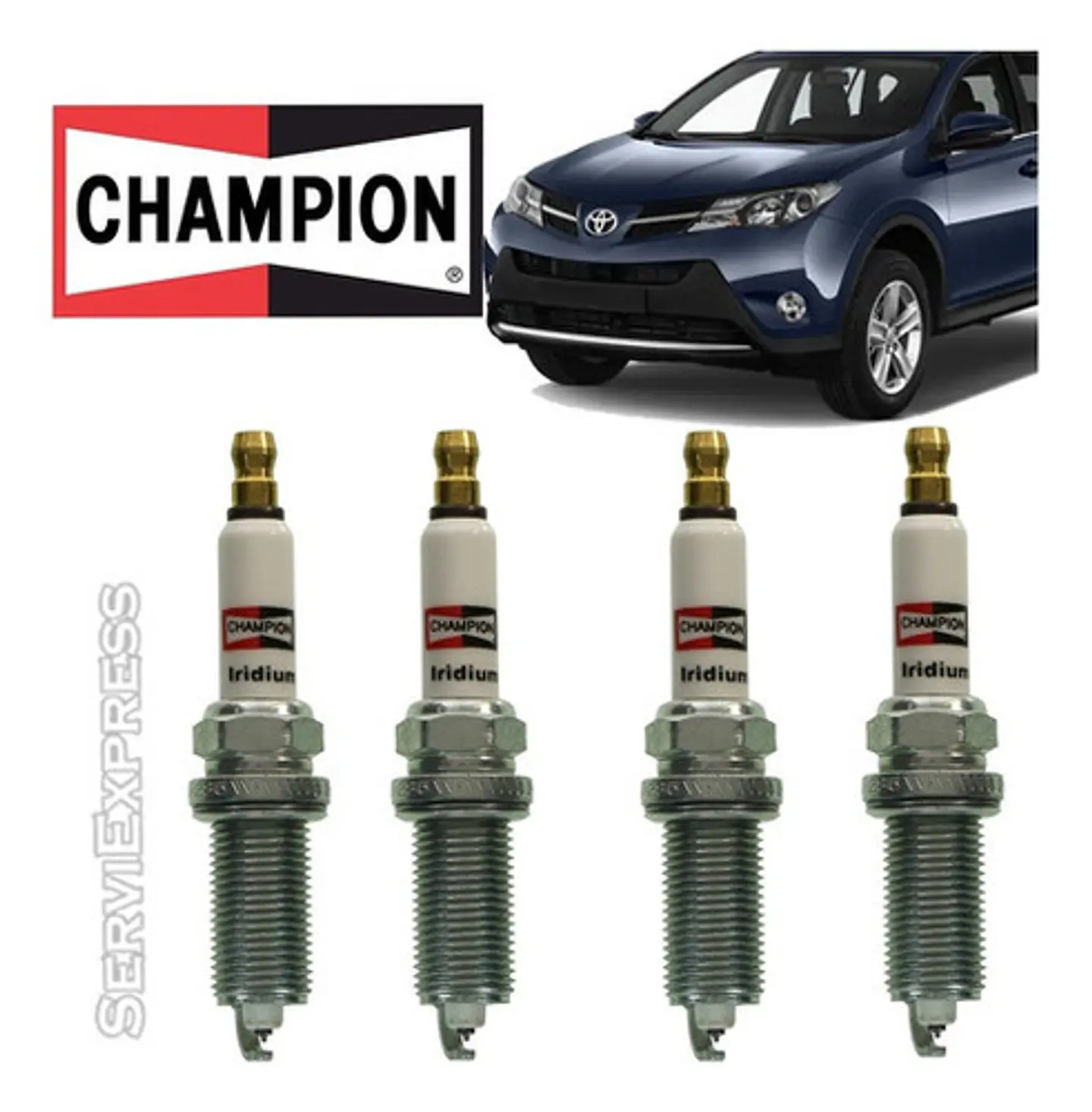 Juego De Bujías Iridium Champion Toyota Rav4 2.5 2013-2019 1