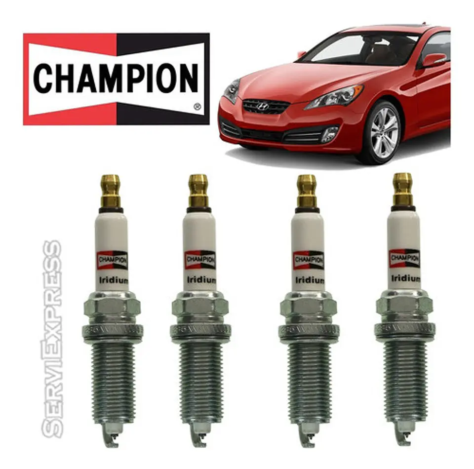 Juego De Bujías Iridium Champion Hyundai Genesis 3.8 2009-16 1