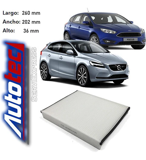 Filtro Polen Ford Focus 2012-2018 Y Volvo V40 Del 2013-2018