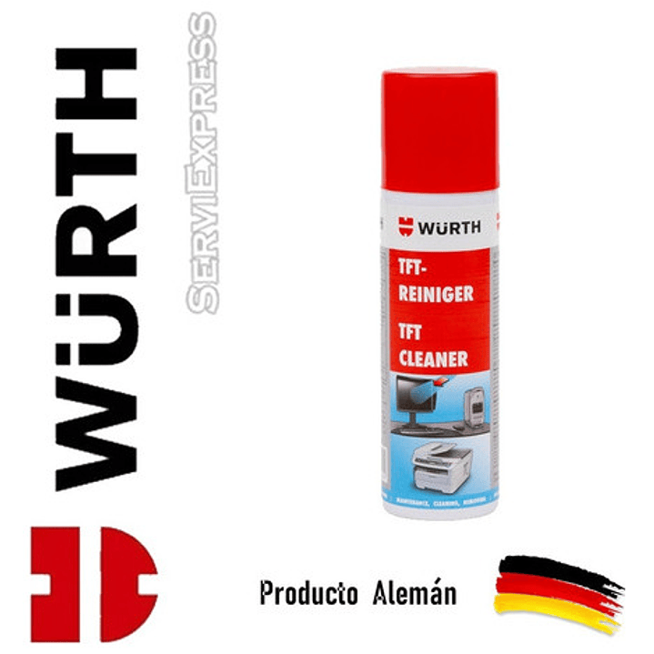 Espuma Limpiadora De Pantallas Y Equipos Electrónicos Wurth 1