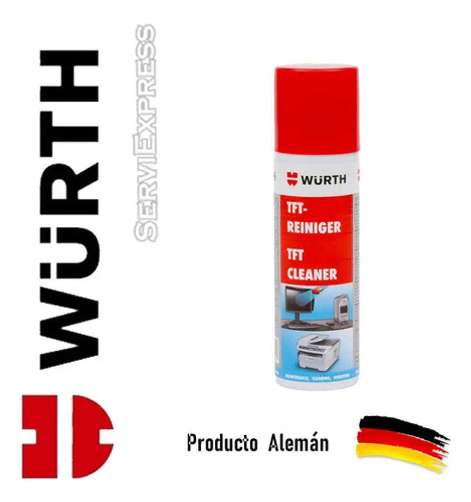 Espuma Limpiadora De Pantallas Y Equipos Electrónicos Wurth 1