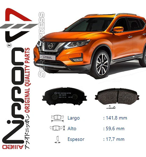 Pastillas De Frenos Delanteras Nissan X Trail T32 2014-2020