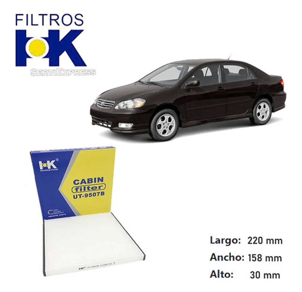 Filtro Polen Para Corolla 1.8 Del 2004 Al 2008 1