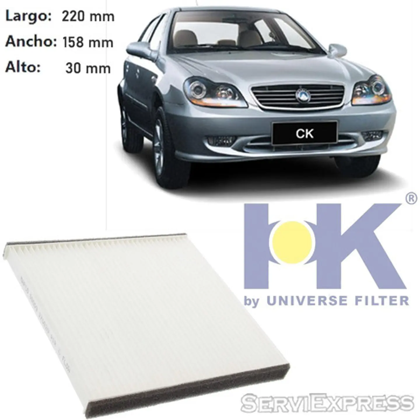 Filtro Polen Para Geely Ck 1.5 Del 2009 Al 2014 1
