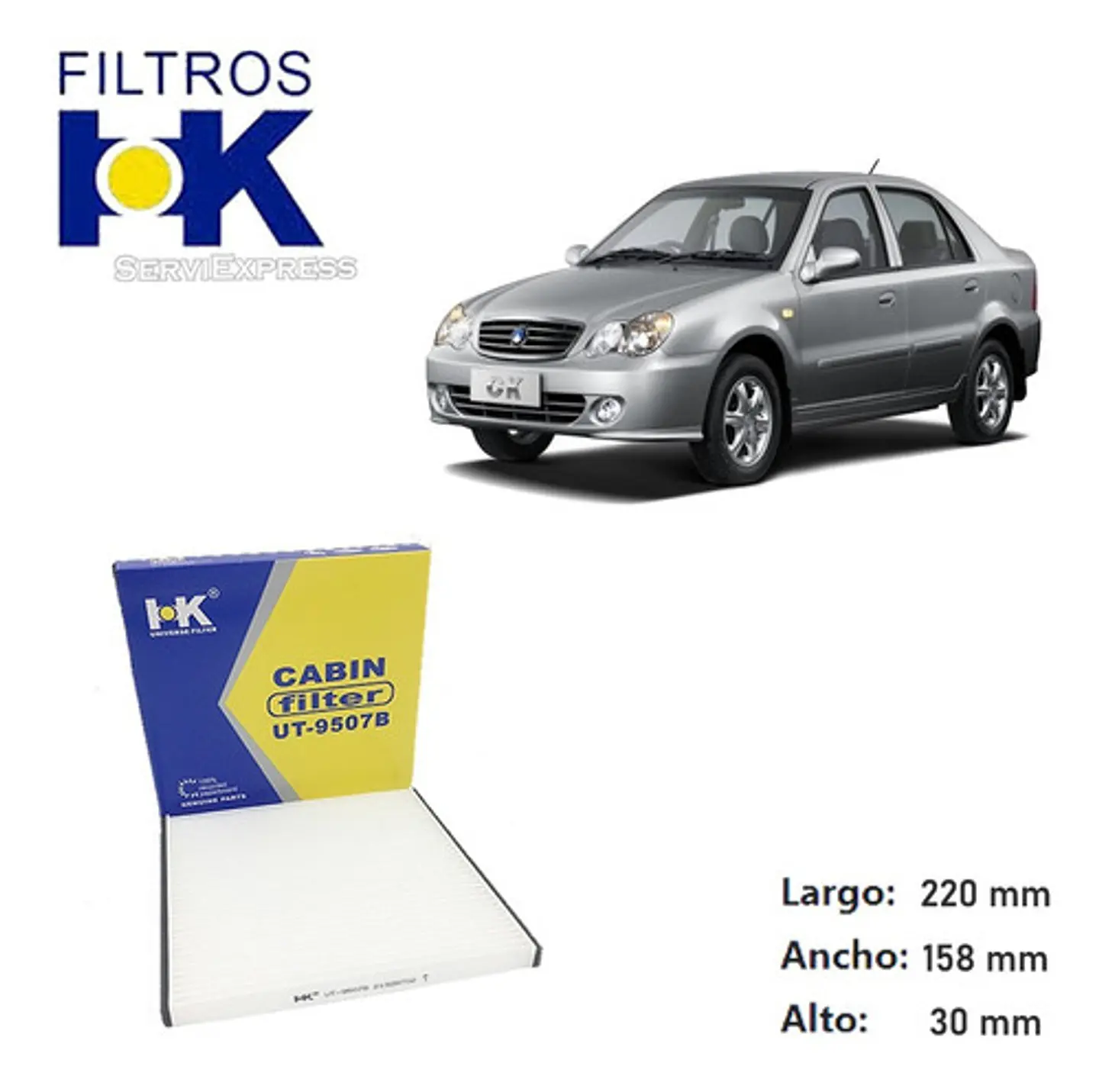 Filtro Polen Para Geely Ck 1.5 Del 2009 Al 2014 2