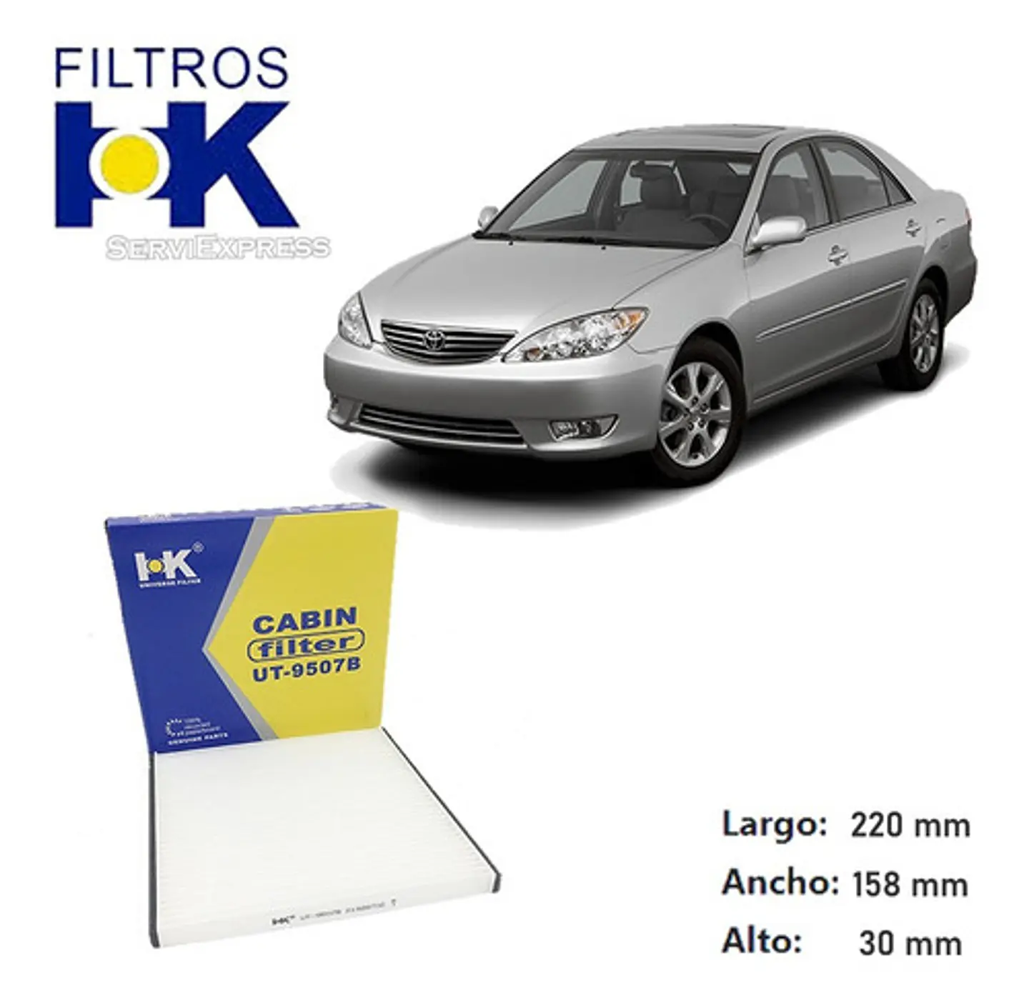 Filtro Polen Para Camry 2.4 Del 2002 Al 2006 1