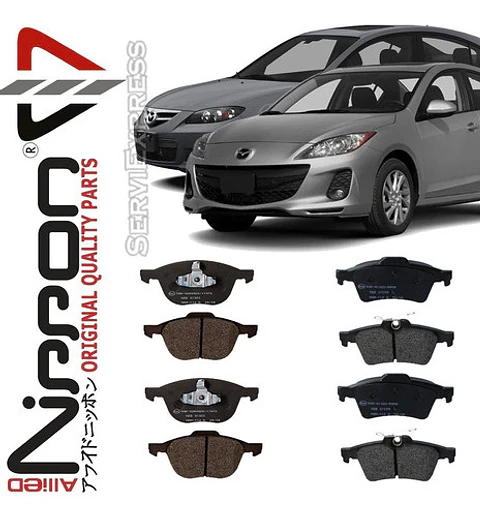 Pastillas Delanteras Y Traseras Mazda 3 2004-2013 Japonesas