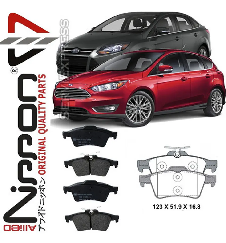 Pastillas De Frenos Traseras Ford Focus 2013-2019 Japonesas 1