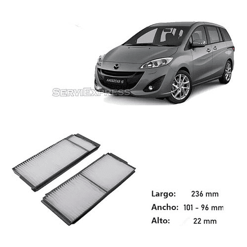 Filtro Polen Mazda 5 2.0 Del 2005 Al 2013