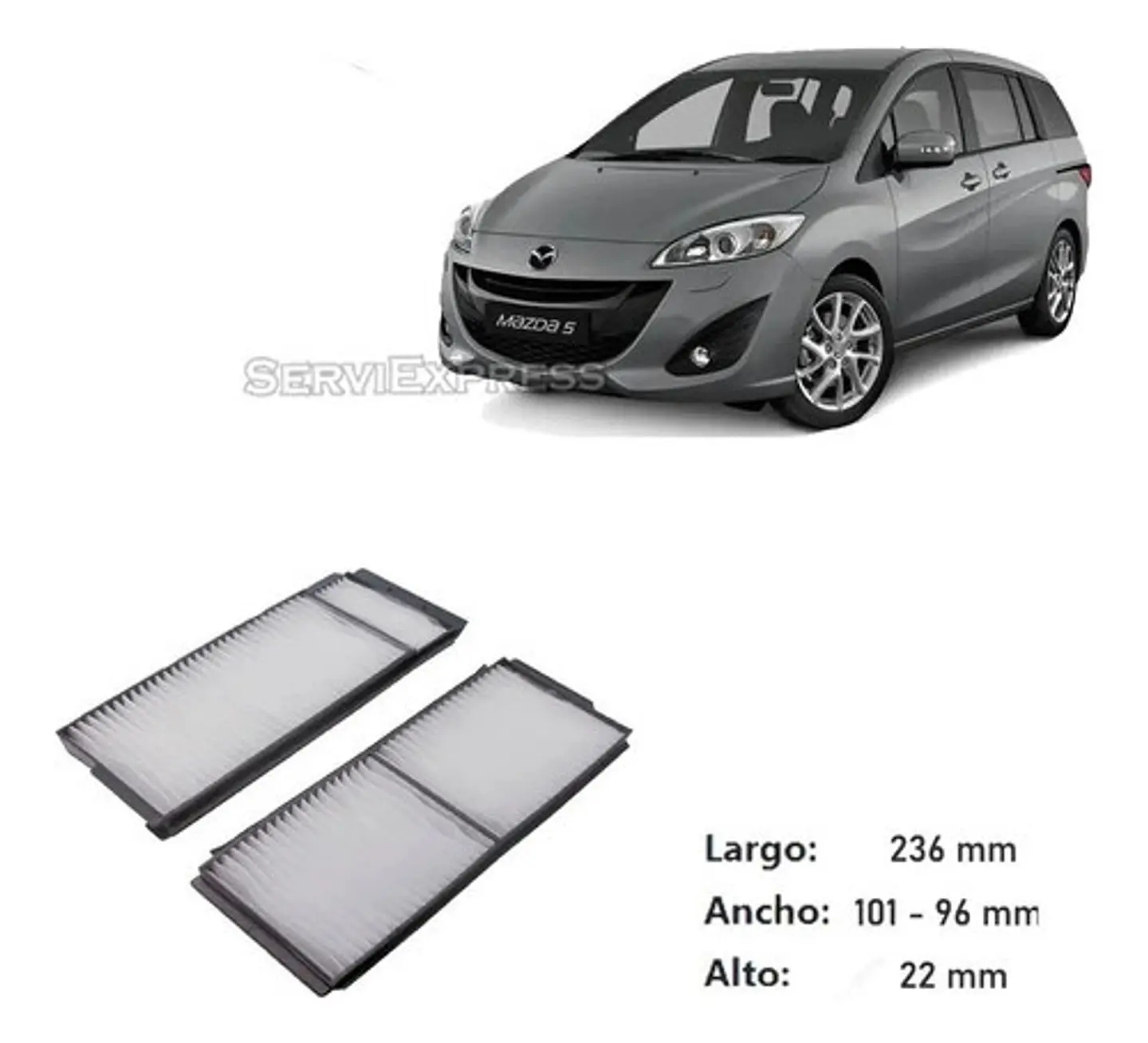 Filtro Polen Mazda 5 2.0 Del 2005 Al 2013 1