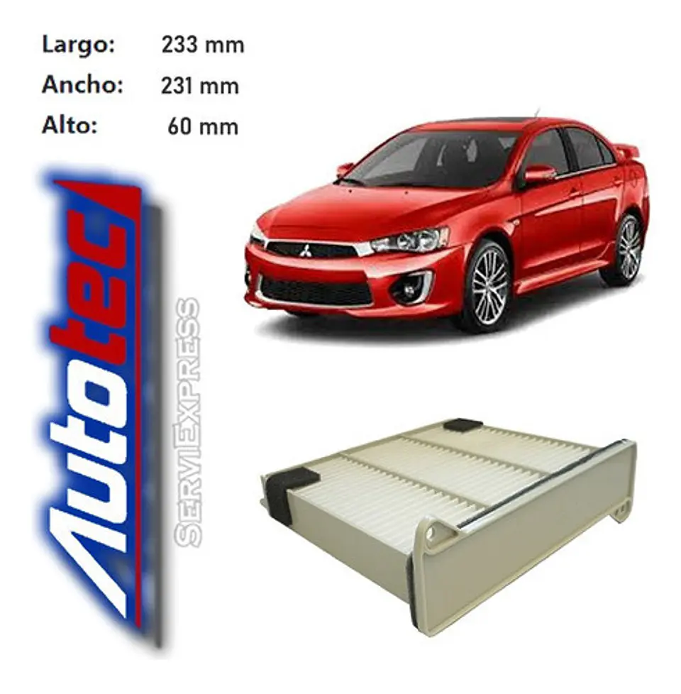 Filtro Polen Mitsubishi Lancer 1.8 Del 2000 Al 2011 2