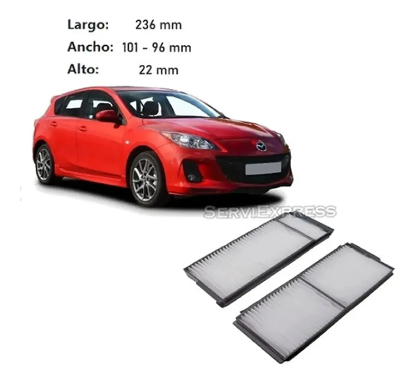 Filtro Polen Mazda 3 1.6 Del 2004 Al 2013 1