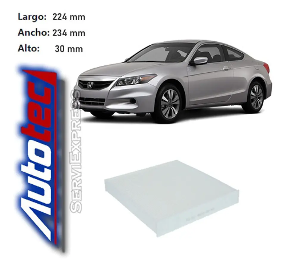 Filtro Polen Honda Accord Del 2008 Al 2012 Mk8 1