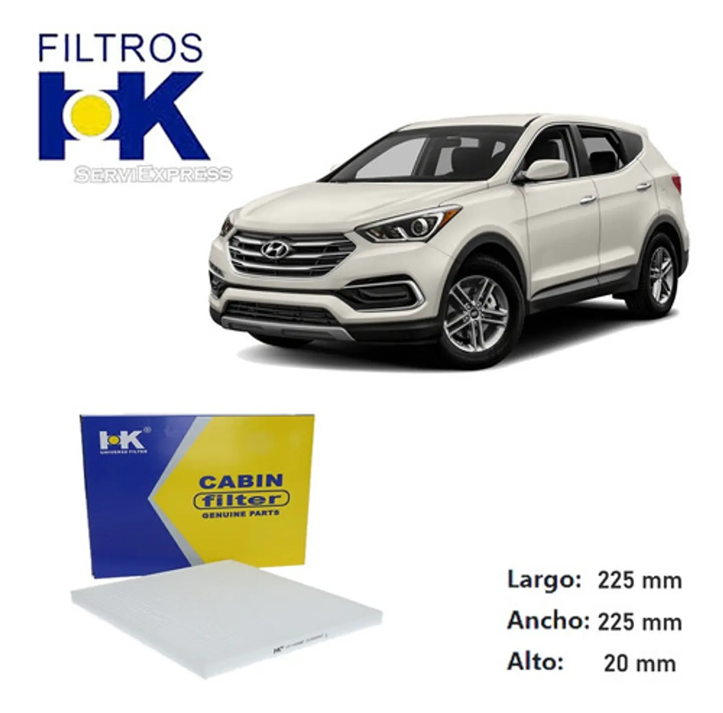 Filtro Polen Hyundai Santa Fe 2.4 Del 2010 Al 2018 2