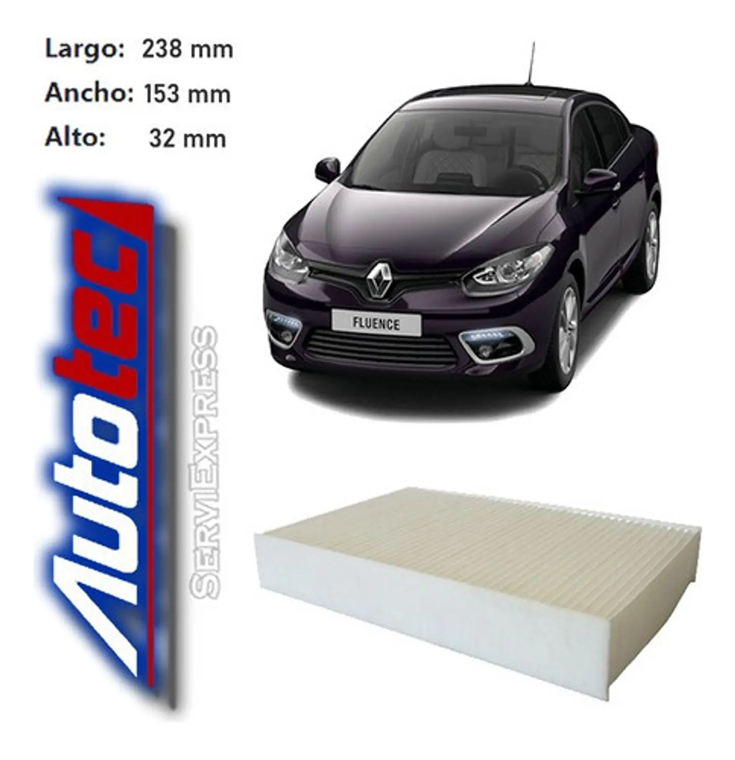 Filtro Polen Renault Fluence 2.0 Del 2011 Al 2018 1